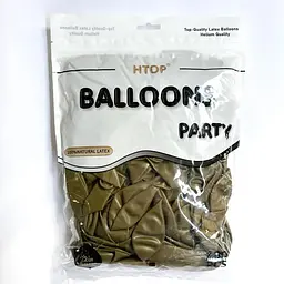 Надувні повітряні кулі HTOP 100 шт Party Balloons 30 см Товари для оформлення Дня народження Святкова атрибутика Оливковий - мініатюра 2
