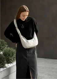 Сумка жіноча Sambag HOBO S білий 30 х 13 х 8 см (53100030) - мініатюра 4