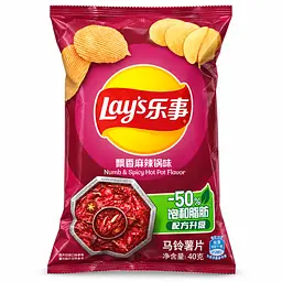 Чипсы Lay’s Numb & Spicy Hot Pot Flavor со вкусом острого сычуаньского хот-пота 40 г