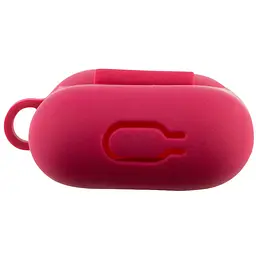 Силіконовий футляр New з карабіном для навушників Airpods 1/2 Червоний / Rose Red - мініатюра 5