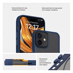 Чехол для Apple iPhone 11, Uniq MagCase, синий, противоударный, панель-накладка с MagSafe, ударопрочный TPU+PC, с магнитом MagSafe, поддержка полноценной беспроводной зарядки, ArmorStandart (ARM75308) - мініатюра 3