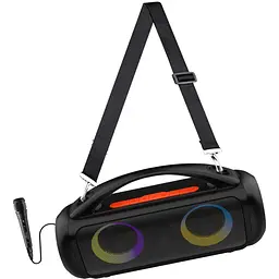 Акустична система 1.0 Media-Tech 60W, Bluetooth/AUX/microSD/MP3/USB/TWS/КАРАОКЕ/RGB,чорна (MT3184) - мініатюра 7