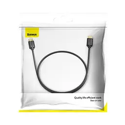 Адаптер Baseus high definition Series HDMI To HDMI Adapter Cable 1 m чорний CAKGQ-A01 - мініатюра 2