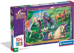 Пазл Clementoni SuperСolor: Прогулянка з єдинорогами, Академія Єдинорогів, Netflix (SuperСolor - Unicorn Academy Puzzle - 104 pcs.), 104 ел. (25093)