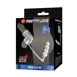 Прозора насадка на член Pretty Love Rilley з подвійним кільцем - мініатюра 7