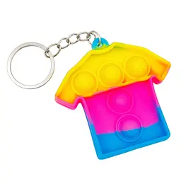 Дитячий антистрес-брелок Pop It міні Футболка AA3641-6 силікон, 6,3 х5, 5х1 см