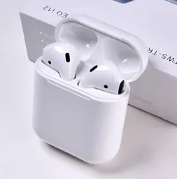 Бездротові Bluetooth навушники I12 TWS Stereo із зарядним боксом White (GFHBVV18FUH) - мініатюра 2