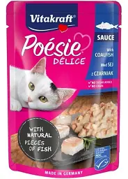 Вологий корм з рибою для котів Vitakraft Poesie Delice Coalfish, 85 гр