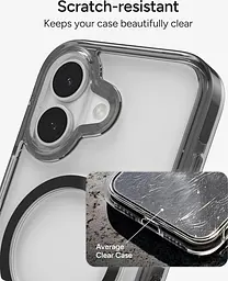 Чохол протиударний з підставкою ZAGG Gear4 Crystal Palace MagSafe для iPhone 16 Прозорий + Black - мініатюра 10