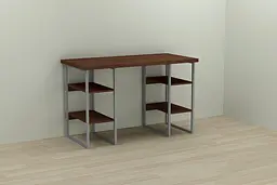 Комп'ютерний стіл Ferrum-decor Тім 75x140x60 сірий ДСП Венге 32мм (FRD-106110)