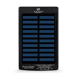 Повербанк з сонячною панеллю 10000mAh Power Bank Kraft KPB-1012SL Black LED-ліхтар (43-00090)