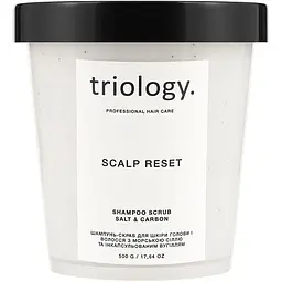 Шампунь-скраб Triology. для кожи головы и волос с морской солью и инкапсулированным углем 500 г.