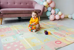 Дитячий двосторонній складний килимок Poppet Стікери та Казковий політ, 180x150x1 см (PP010-150) - мініатюра 11