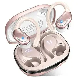 Бездротові навушники, 75H Bluetooth 5.4 Навушники Sport IP7 Водонепроникний, Рожеве золото