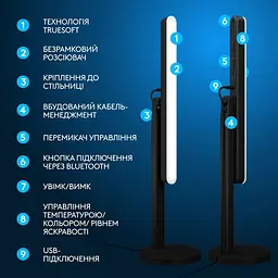 Студійне світло для стрімінгу Logitech Litra Beam TrueSoft Graphite (946-000020) - мініатюра 5