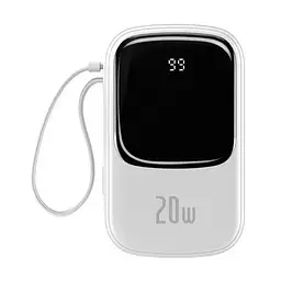 Портативна батарея - зовнішній акб Baseus Qpow Pro 10000 mAh 20W PPQD020002 білий - мініатюра 3