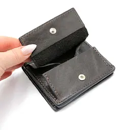 Чоловічий шкіряний портмоне коричневий GRANDE PELLE 10х10х2 см acs0032102 - мініатюра 4