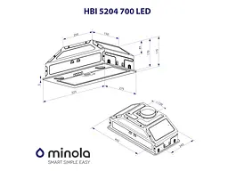 Витяжка Minola HBI 5204 WH 700 LED - мініатюра 7