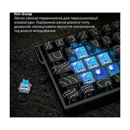 Клавіатура Ajazz AK680 V2 Ice Island Magnetic Switch USB UA Gray/Black (AK680-V2-I-GB) - мініатюра 2