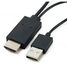 Перехідник MHL, microUSB (5pin) M, USB M-HDMI AM (1.8m) Extradigital (KBV1683) - мініатюра 2