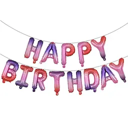 Кулі Happy birthday фольговані 16 дюймів різнобарвні