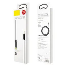 Аудіо кабель Aux Baseus Yiven Type-C Male to 3.5mm Male M01 (1m) (CAM01-01) Black - мініатюра 2