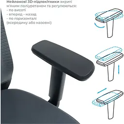 Офісне крісло OfficePro Balance OC550-B-DG-DG Black/Dark Gray [148645] - мініатюра 12