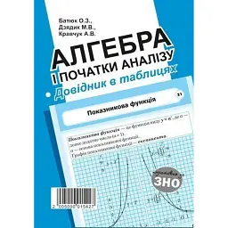 Алгебра і початки аналізу. Стереометрія. Довідник в таблицях для підготовки до ЗНО - Олег Батюк