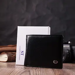 Чоловічий шкіряний портмоне ST Leather 11,5х9,5х1,5 см acs0028310 - мініатюра 8