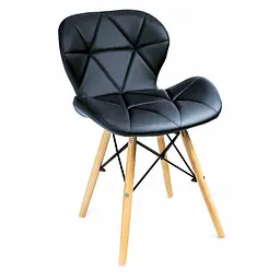 Крісло JUMI Scandinavian Design (еко-шкіра) Black - мініатюра 2