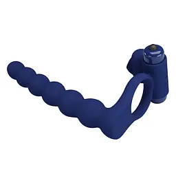 Віброкільце Pretty Love Hercules Penis Sheath III 15.3 см синій - мініатюра 8