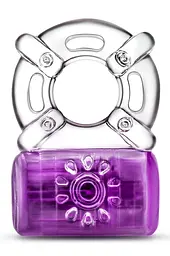 Ерекційне віброкільце Play With Me One Night Stand Vibrating C-Ring Purple - мініатюра 3