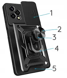 Панель BeCover Military для Honor 200 Lite Black (713044) - мініатюра 3