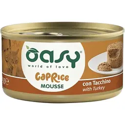 Вологий корм для дорослих котів Oasy Індичка мус 85 г