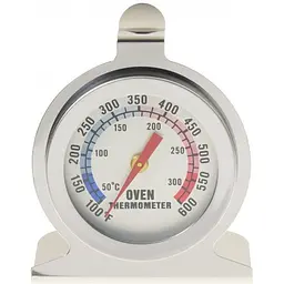Термометр для духовки Kitchen Thermo, механічний, сріблястий, з кольоровою шкалою 30–320°C