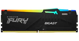 Модуль пам'яті Kingston Fury DDR5 16GB Beast 5600MHz Black RGB AMD EXPO (KF556C36BBEA-16)