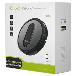Робот-пилосос Kyvol Cybovac D10 Random 250 ml+200 ml 2600 mA 2000 pa Google Assistant Amazon Alexa Black - мініатюра 6