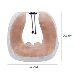 Массажная подушка для шеи с памятью U-Shaped Upgrade Vibration Pillow от батареек - мініатюра 3