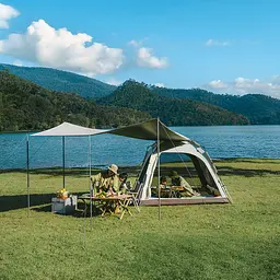 Намет Naturehike Ango CNK2550WS010 L тримісний автоматичний із тентом сірий - мініатюра 8