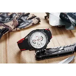 Чоловічий годинник Megir Black White Black MG2055 - мініатюра 4