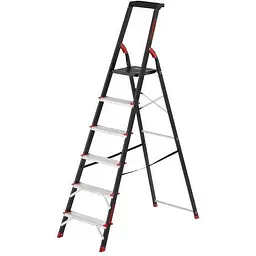 Драбина сталева Intertool LT-0056 на 6 ступенів висота до платформи 1280 мм
