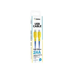 Кабель Gelius Full Silicon Type-C to Lightning GP-UCN001CL 1.2 м Yellow/Blue - мініатюра 2