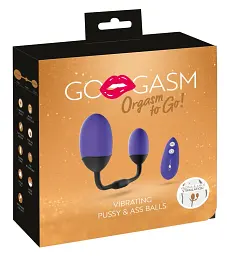Віброяйце GoGasm Vibrating Pussy Ass Balls фіолетовий - мініатюра 2