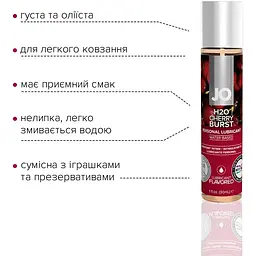 Змазка на водній основі System JO H2O - Cherry Burst (30 мл) - мініатюра 3