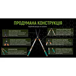 Ножиці садові Alloid телескопічні 680-860 мм (HS-102860) - мініатюра 2