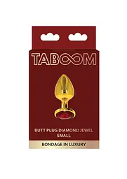 Анальна пробка Taboom Butt Plug With Diamond Jewel S, 7 см (червоний) - мініатюра 3