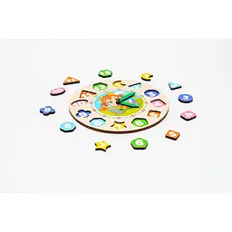 Сортер PuzzleOK Годинник Puz-22934 для дівчаток дерев'яний - мініатюра 3