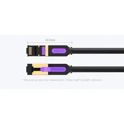 Патч-корд 0.5м, S/FTP cat 7 RJ-45 black Vention (ICDBD) - мініатюра 9