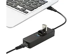 Мультипортовий адаптер Dynamode USB-C 3.1 RJ-45 + 3-Port (USB3.1-TYPEC-RJ45-HUB3) - мініатюра 2