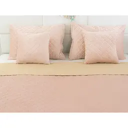 Двостороння декоративна подушка Руно Velour Apricot ромб 40х40 см - мініатюра 5